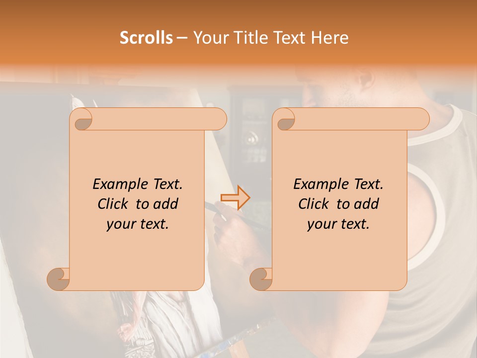 Cavalletto Pennello Uno PowerPoint Template