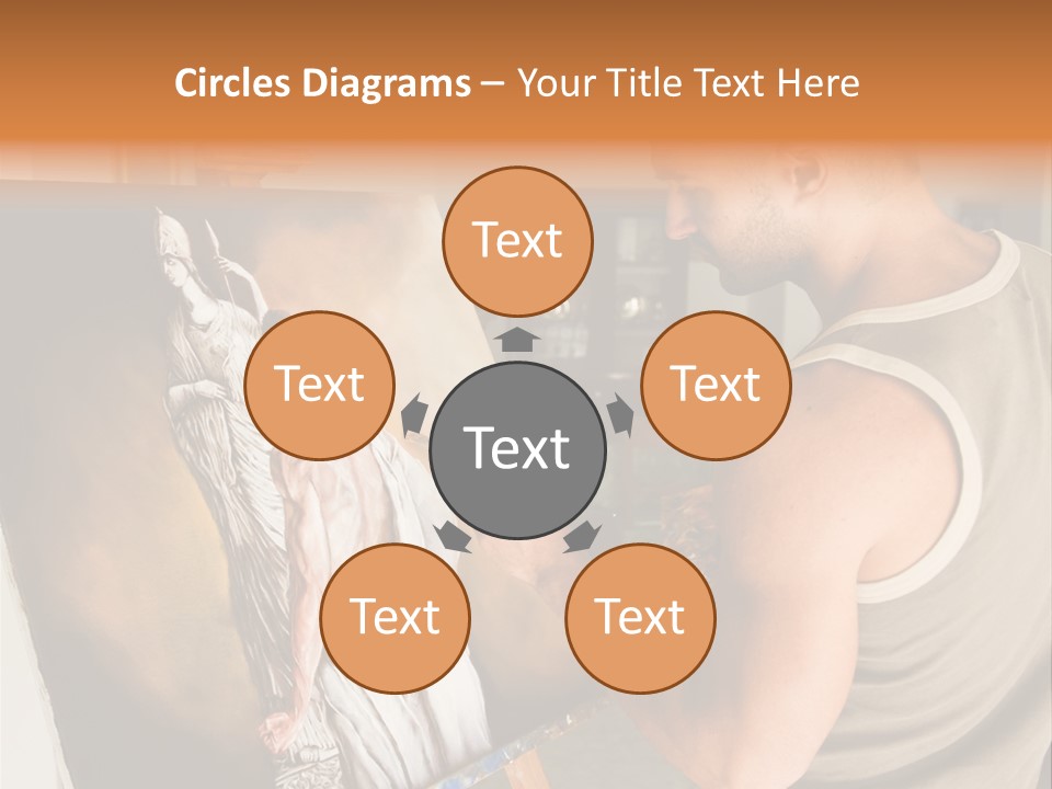 Cavalletto Pennello Uno PowerPoint Template