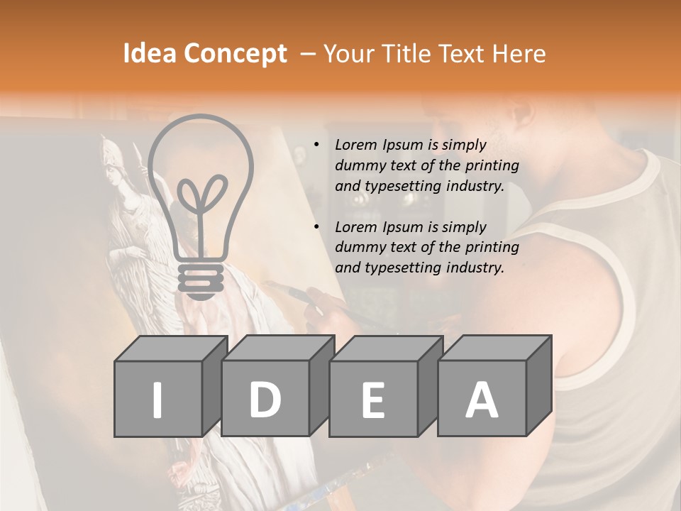 Cavalletto Pennello Uno PowerPoint Template