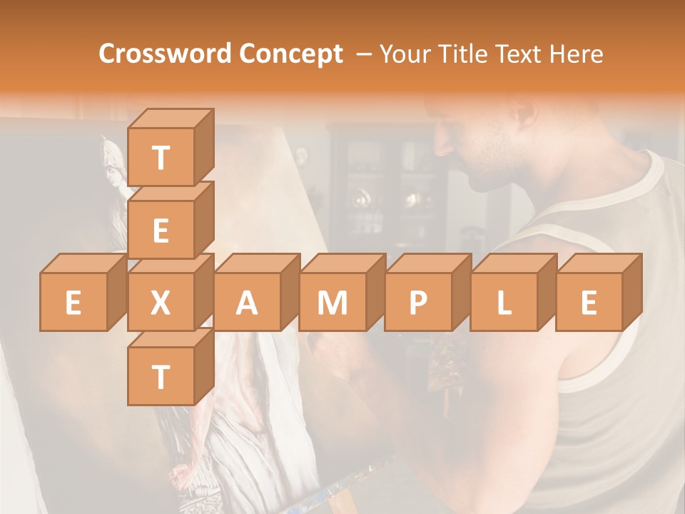 Cavalletto Pennello Uno PowerPoint Template