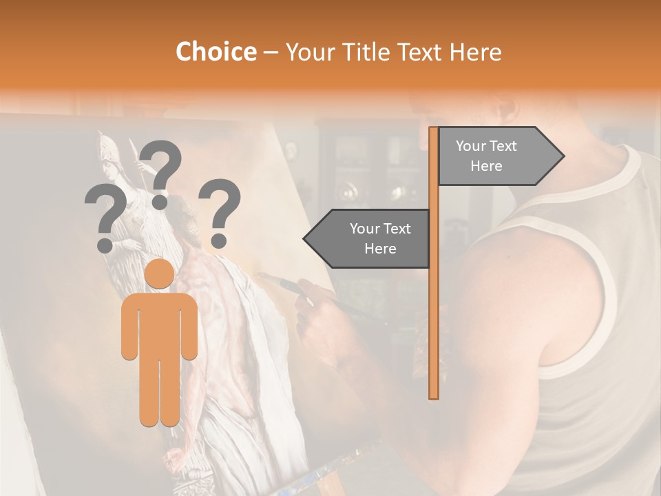 Cavalletto Pennello Uno PowerPoint Template