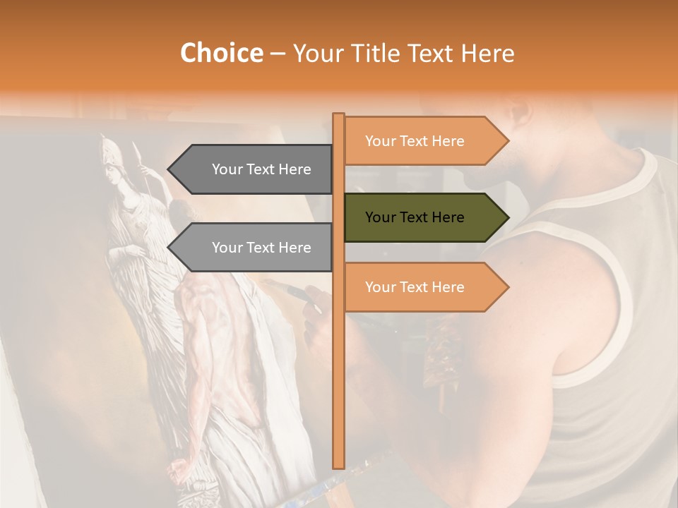 Cavalletto Pennello Uno PowerPoint Template