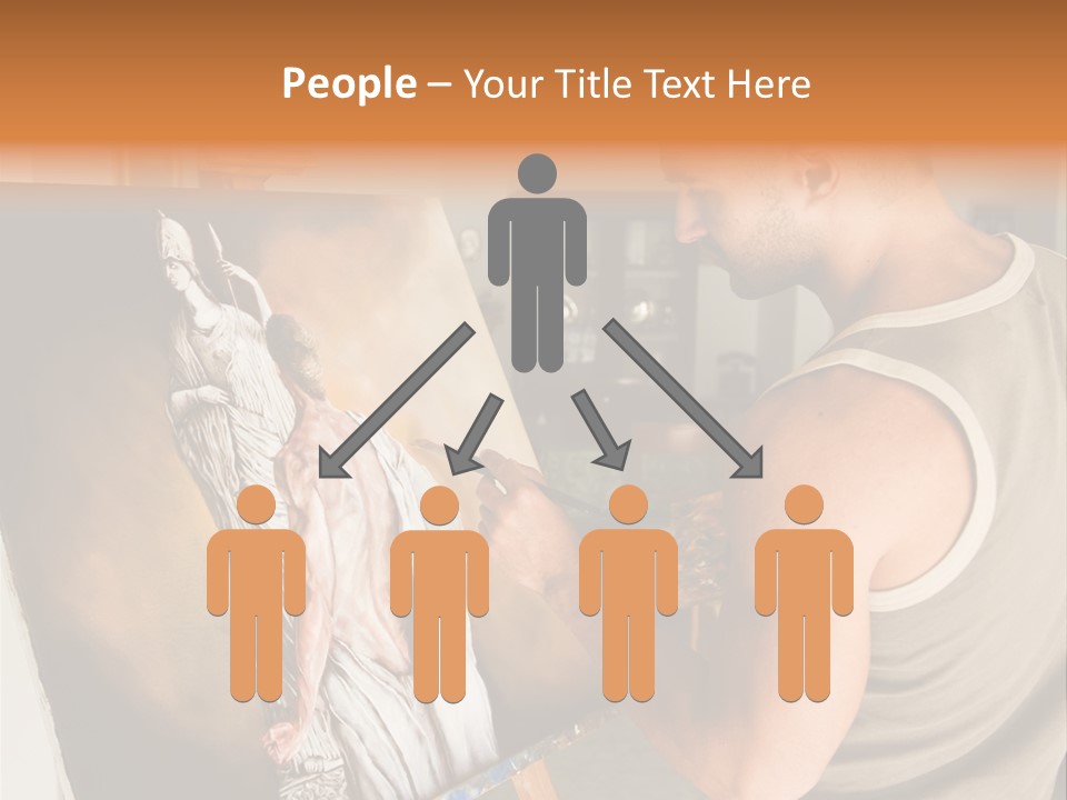 Cavalletto Pennello Uno PowerPoint Template