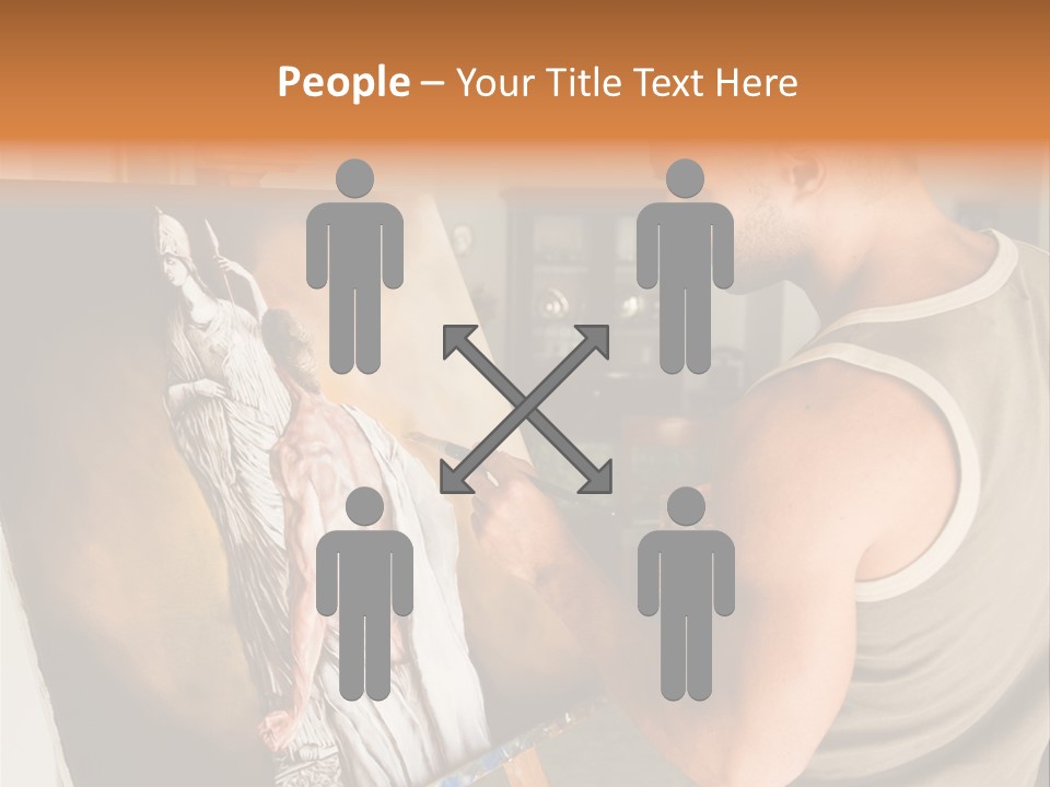 Cavalletto Pennello Uno PowerPoint Template