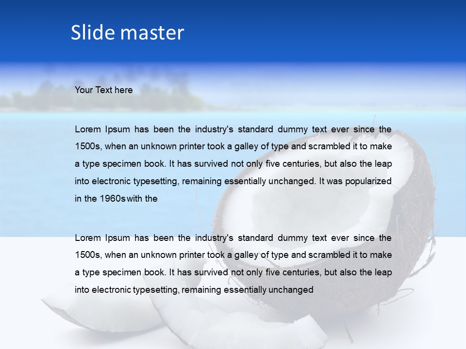 Paradise Relax Coconut PowerPoint Template