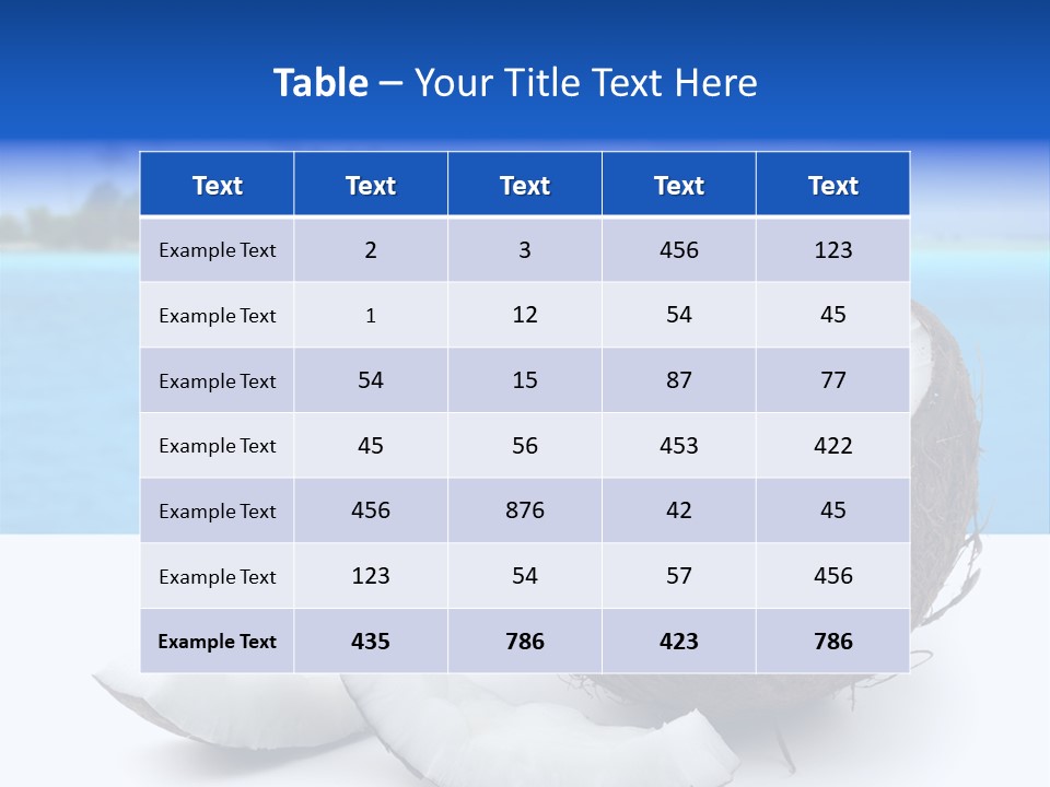 Paradise Relax Coconut PowerPoint Template