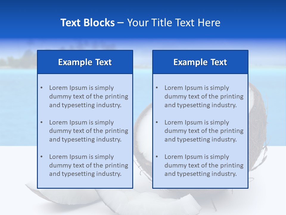 Paradise Relax Coconut PowerPoint Template