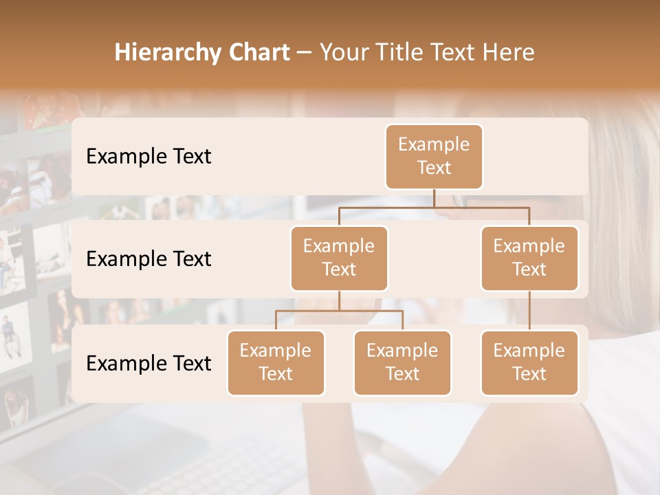 Desk Woman Pretty PowerPoint Template