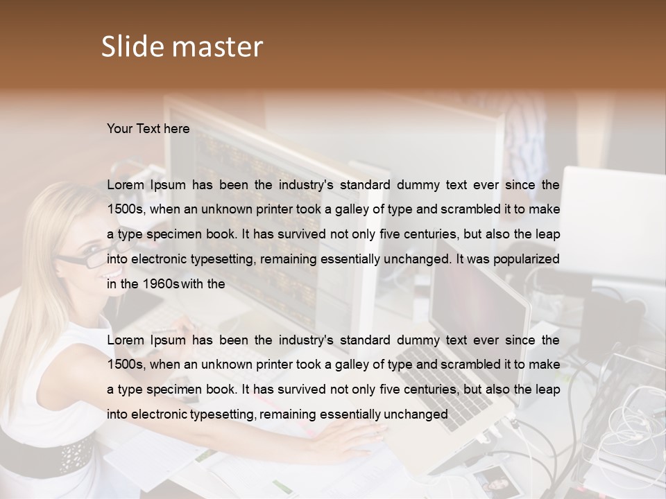 Happiness Copyspace Sit PowerPoint Template