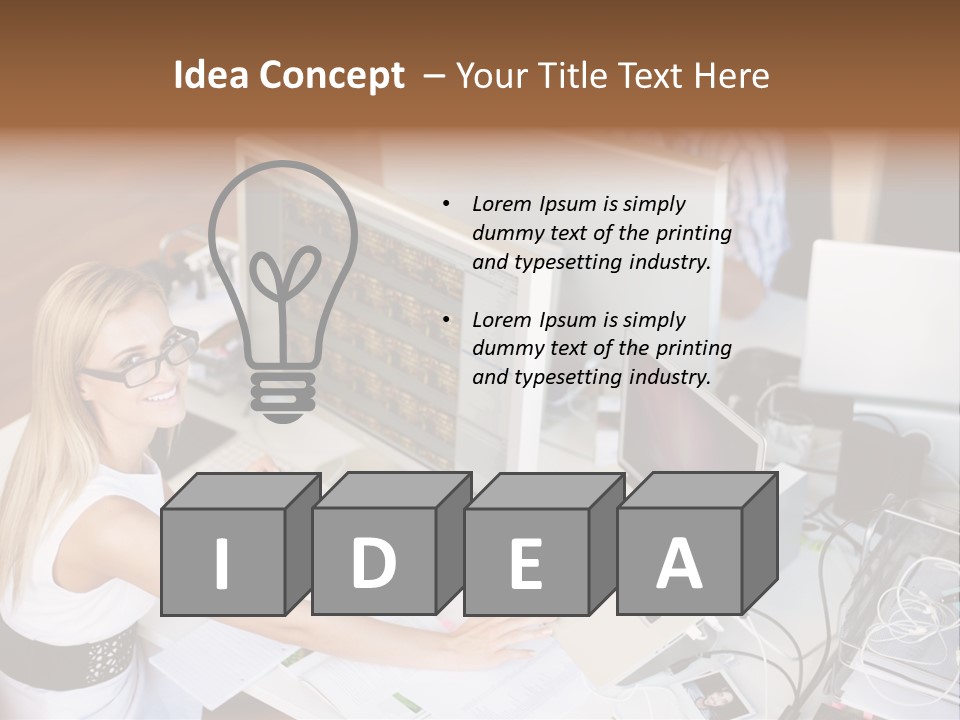 Happiness Copyspace Sit PowerPoint Template