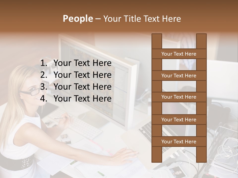 Happiness Copyspace Sit PowerPoint Template