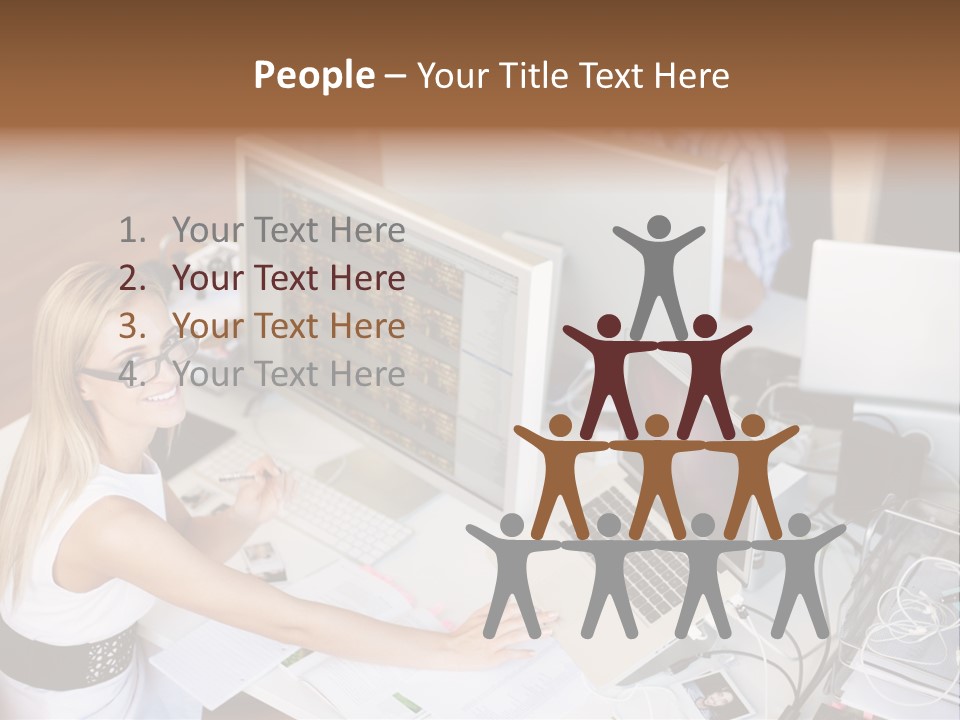 Happiness Copyspace Sit PowerPoint Template
