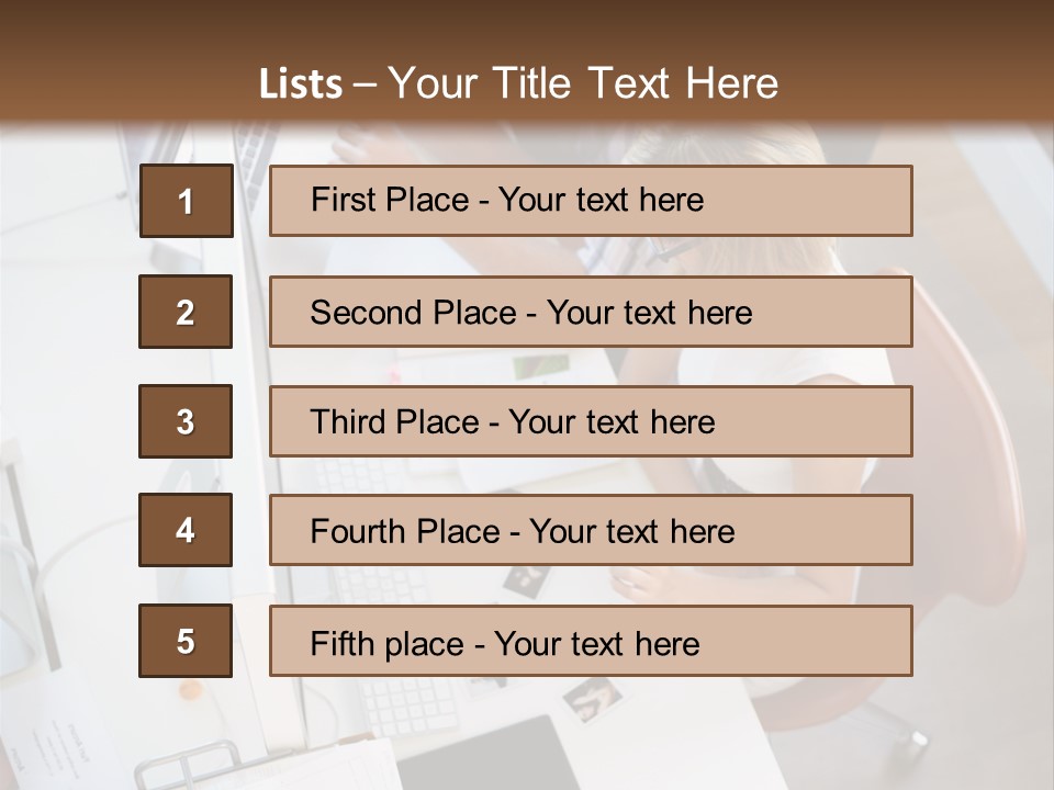 Editor Office Model PowerPoint Template