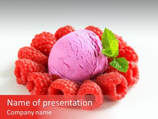 Frozen Yogurt Food Ice Cream PowerPoint Template