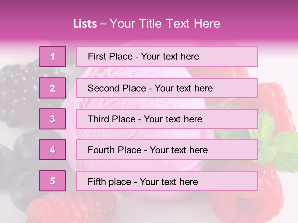 Purple Sweet Fresh PowerPoint Template