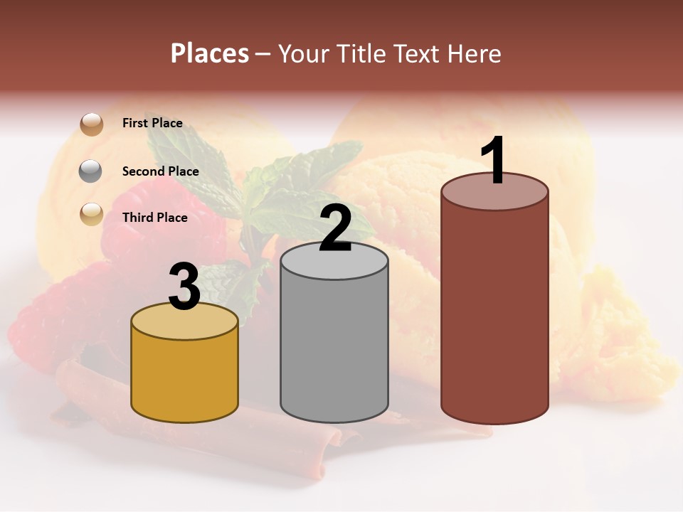 Closeup Food Banana Ice Cream PowerPoint Template