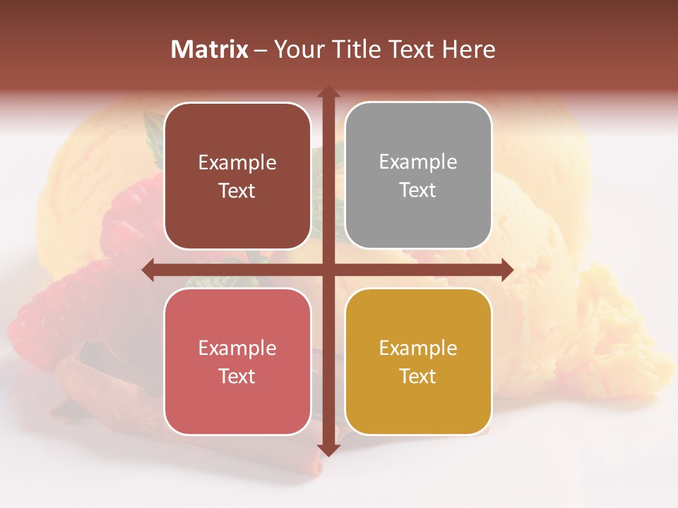 Closeup Food Banana Ice Cream PowerPoint Template