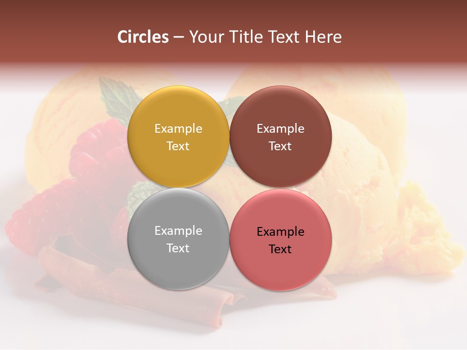 Closeup Food Banana Ice Cream PowerPoint Template