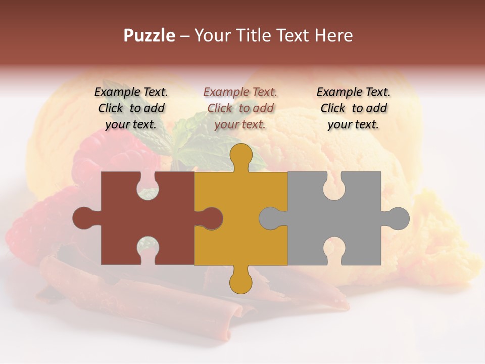 Closeup Food Banana Ice Cream PowerPoint Template