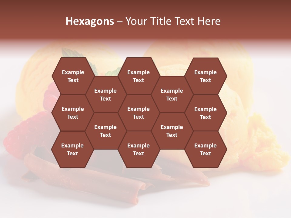 Closeup Food Banana Ice Cream PowerPoint Template