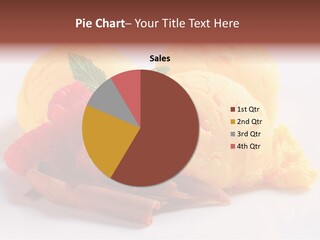 Closeup Food Banana Ice Cream PowerPoint Template