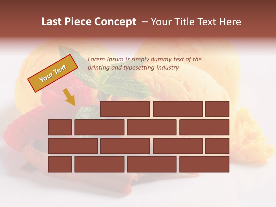 Closeup Food Banana Ice Cream PowerPoint Template