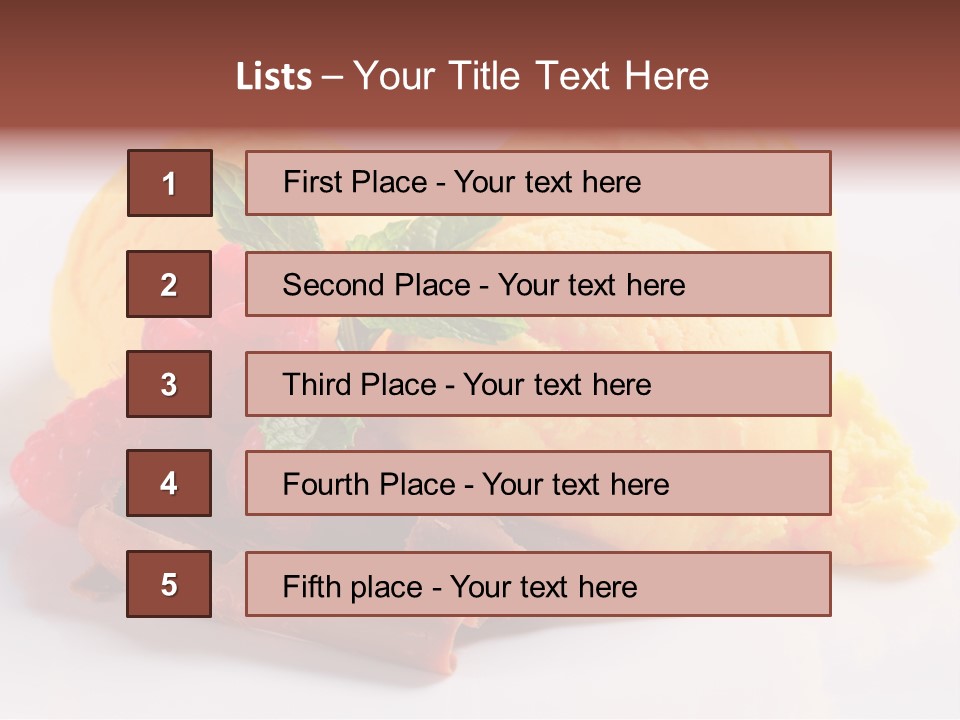 Closeup Food Banana Ice Cream PowerPoint Template