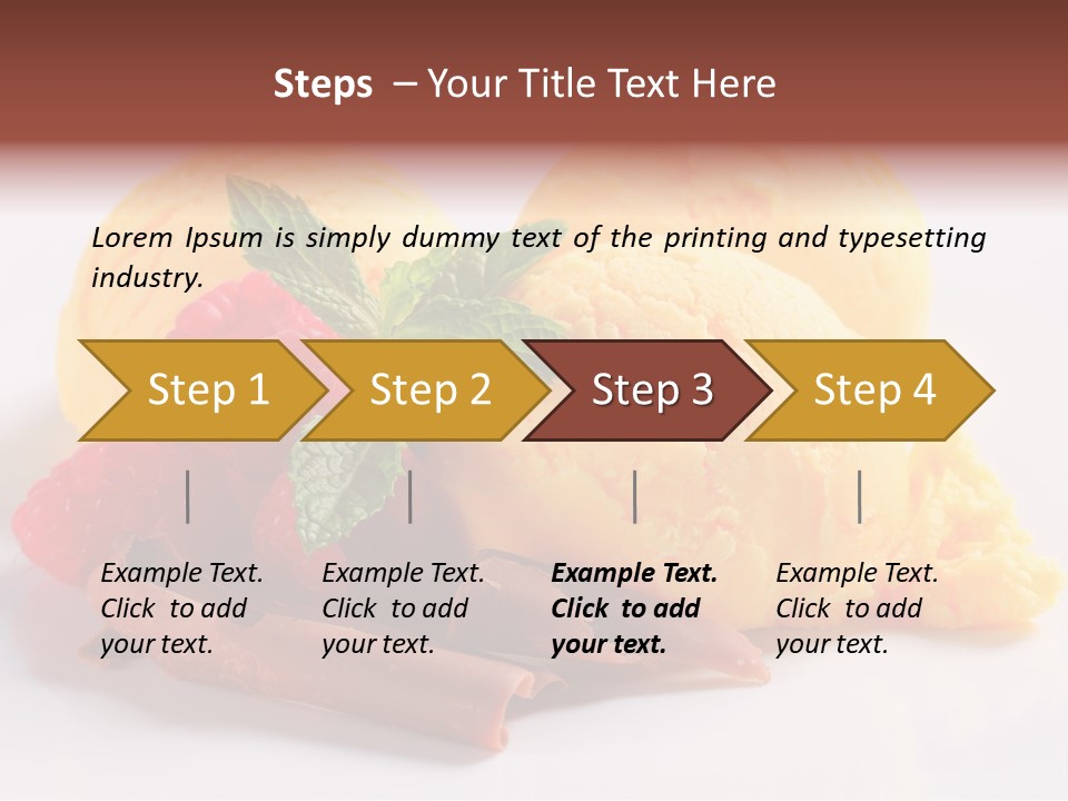 Closeup Food Banana Ice Cream PowerPoint Template