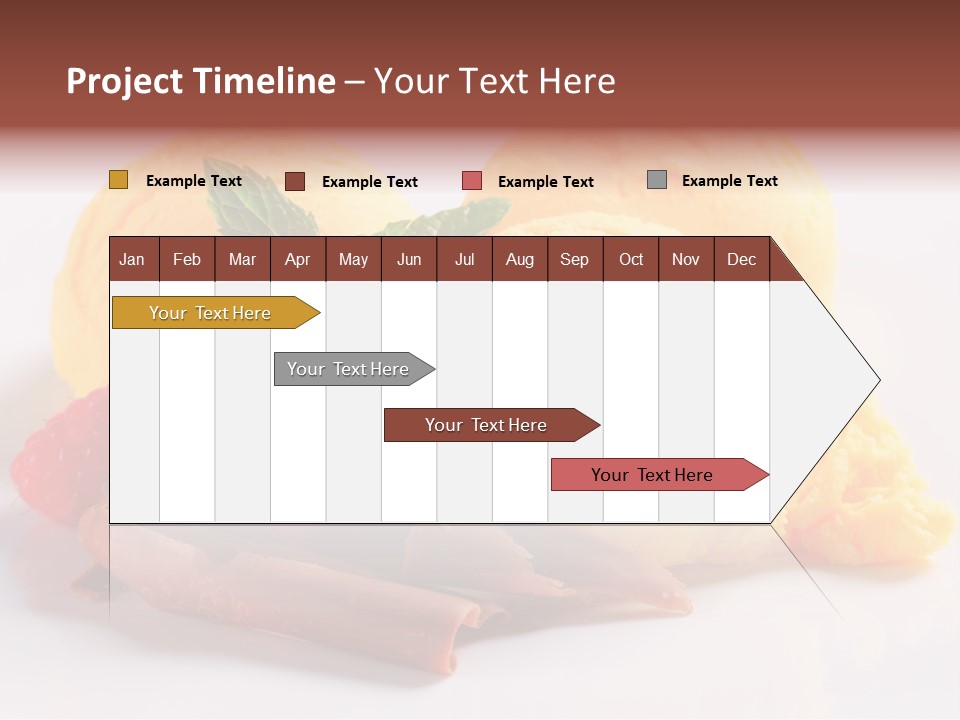Closeup Food Banana Ice Cream PowerPoint Template