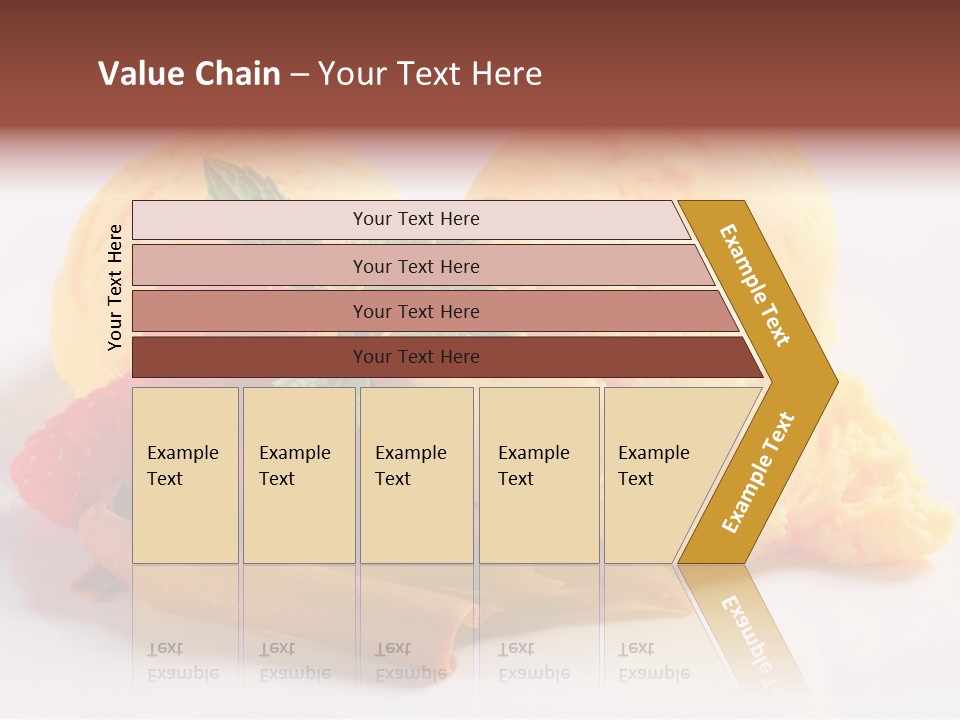 Closeup Food Banana Ice Cream PowerPoint Template