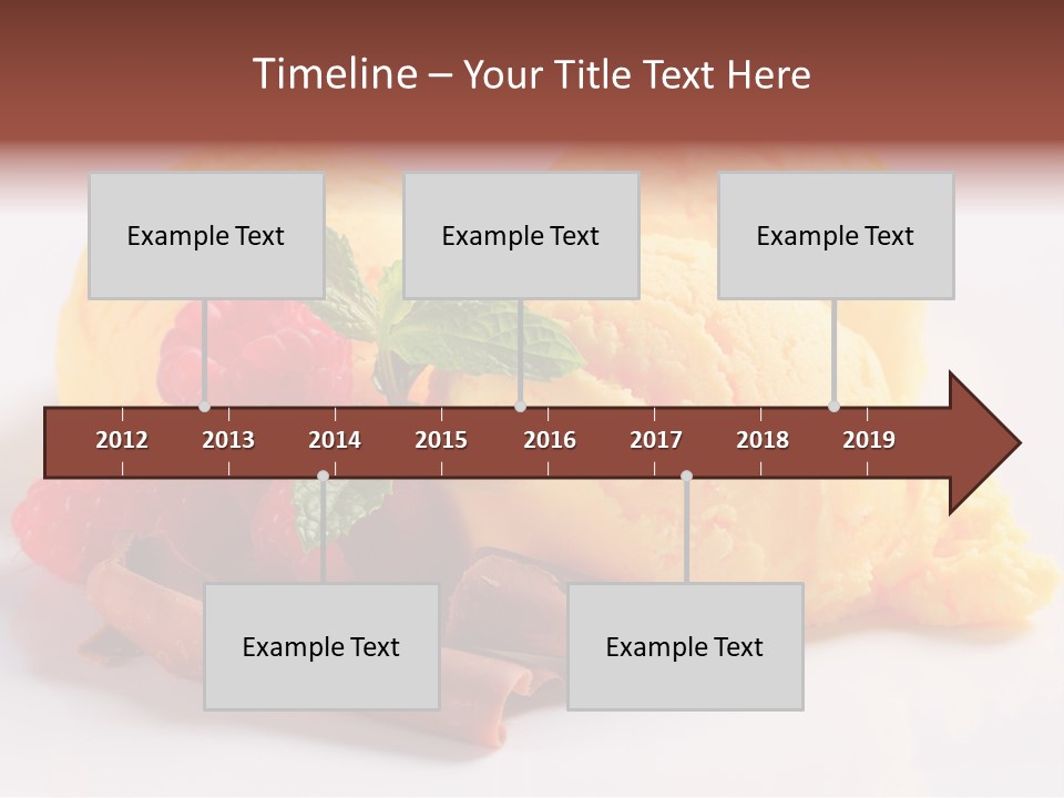 Closeup Food Banana Ice Cream PowerPoint Template