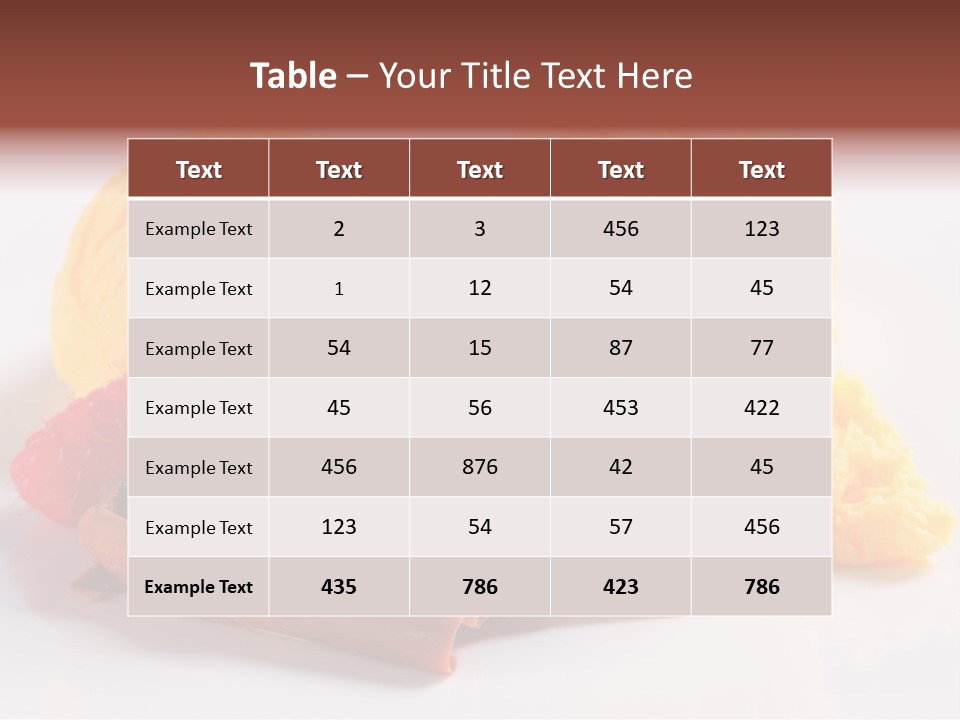 Closeup Food Banana Ice Cream PowerPoint Template