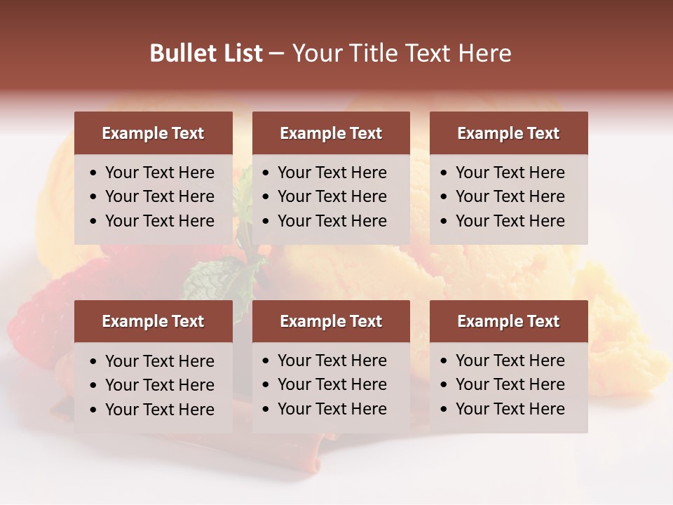 Closeup Food Banana Ice Cream PowerPoint Template