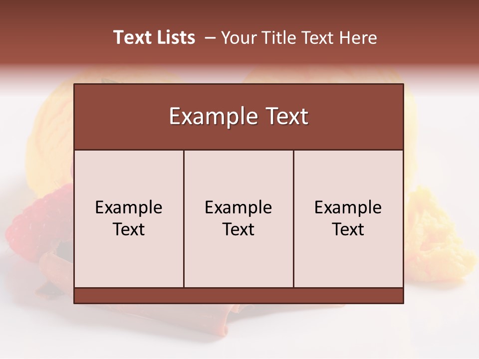 Closeup Food Banana Ice Cream PowerPoint Template