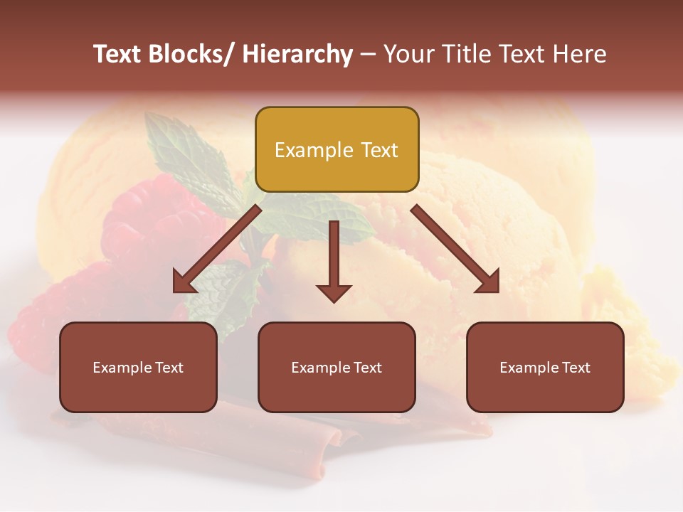 Closeup Food Banana Ice Cream PowerPoint Template