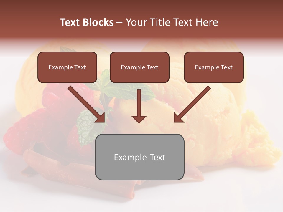Closeup Food Banana Ice Cream PowerPoint Template