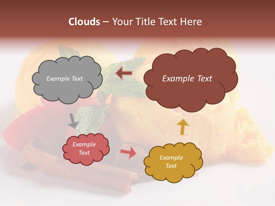 Closeup Food Banana Ice Cream PowerPoint Template