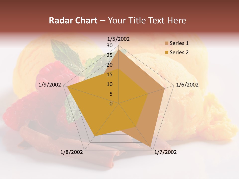 Closeup Food Banana Ice Cream PowerPoint Template