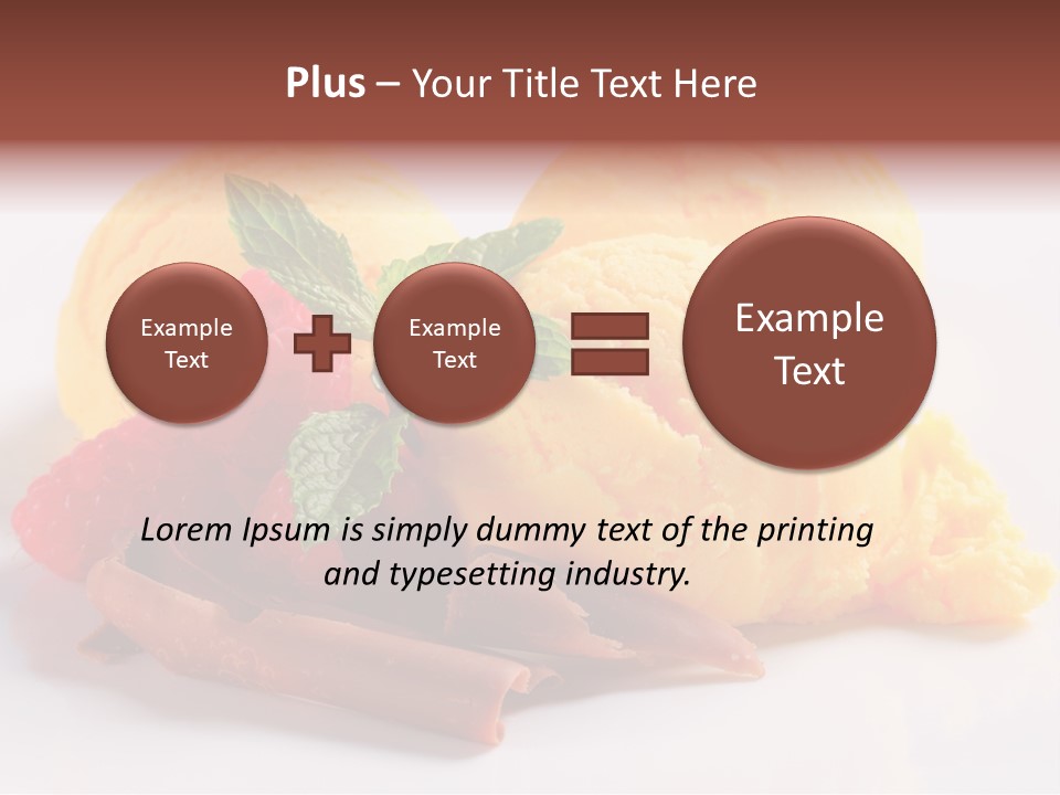 Closeup Food Banana Ice Cream PowerPoint Template