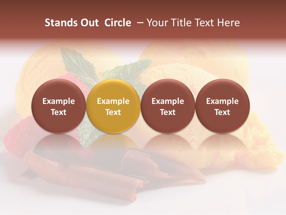 Closeup Food Banana Ice Cream PowerPoint Template