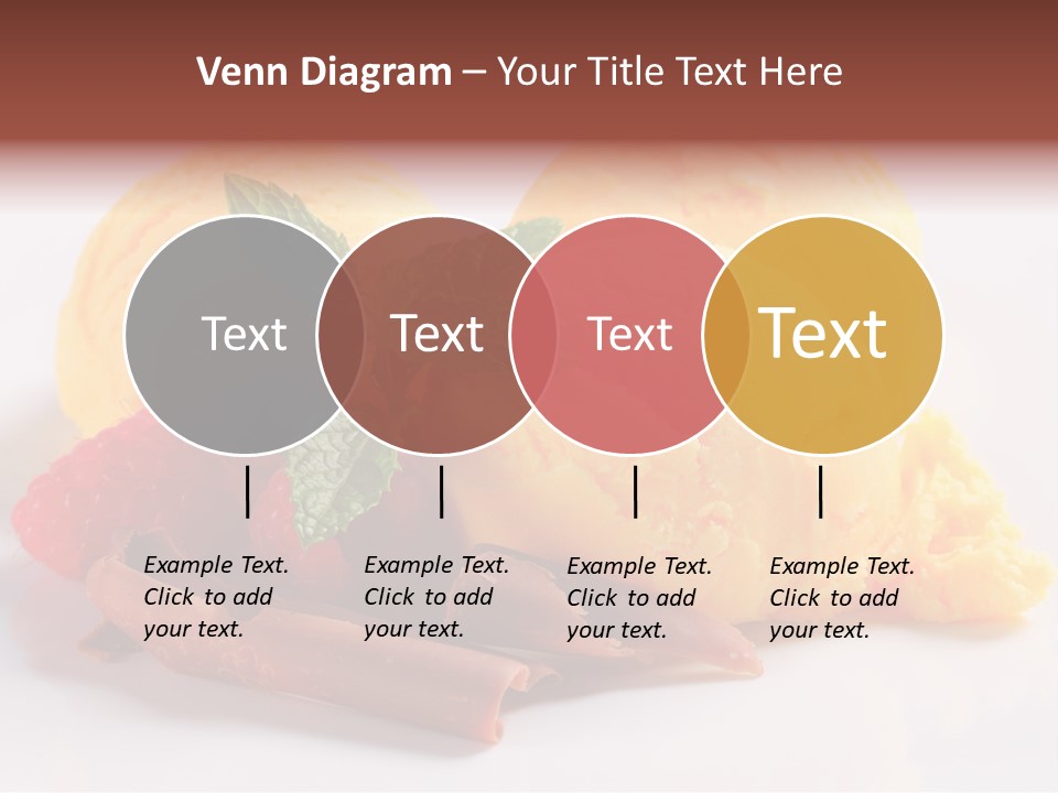 Closeup Food Banana Ice Cream PowerPoint Template