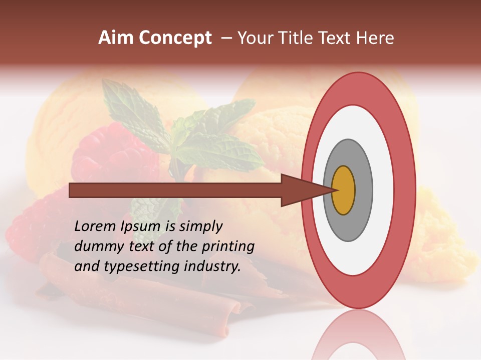 Closeup Food Banana Ice Cream PowerPoint Template