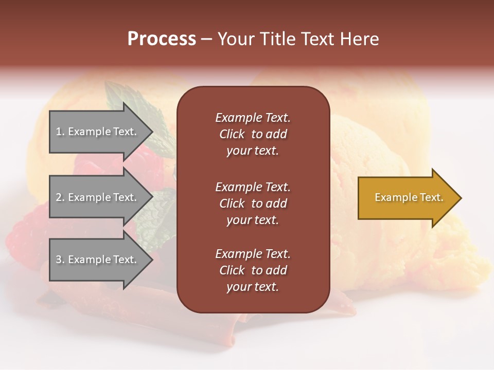 Closeup Food Banana Ice Cream PowerPoint Template