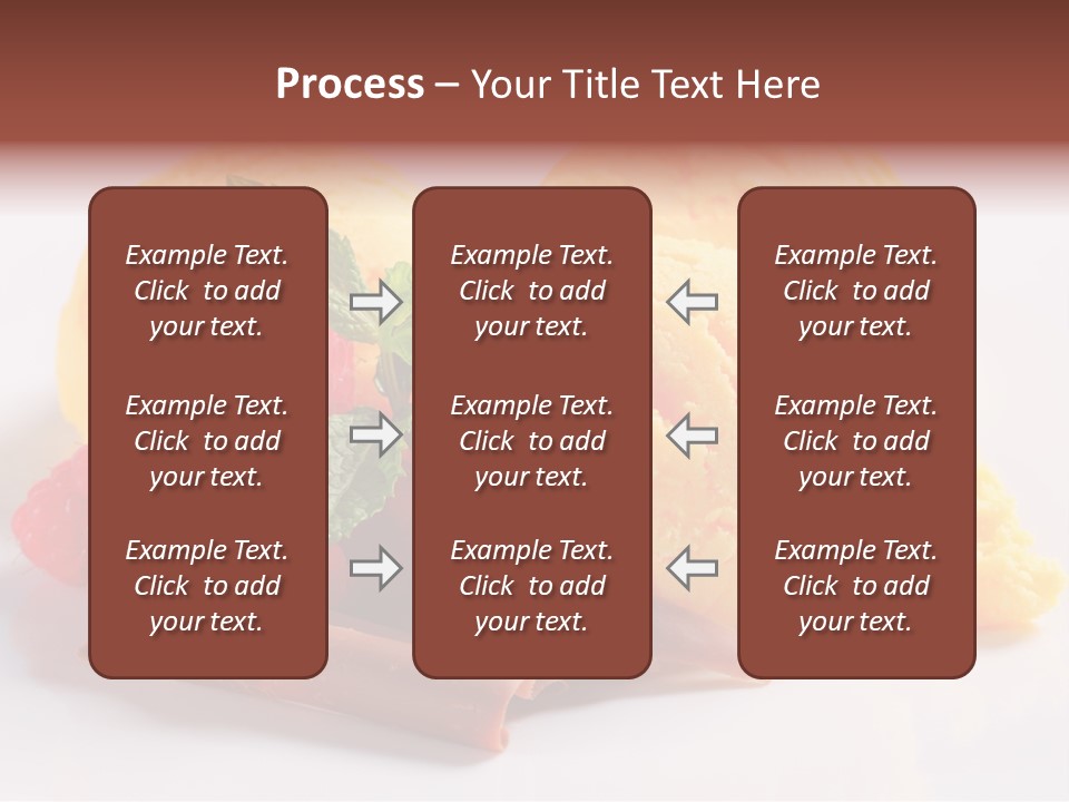 Closeup Food Banana Ice Cream PowerPoint Template