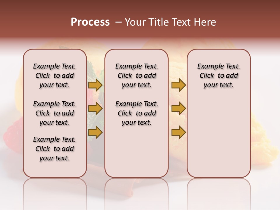 Closeup Food Banana Ice Cream PowerPoint Template