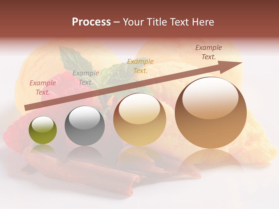 Closeup Food Banana Ice Cream PowerPoint Template