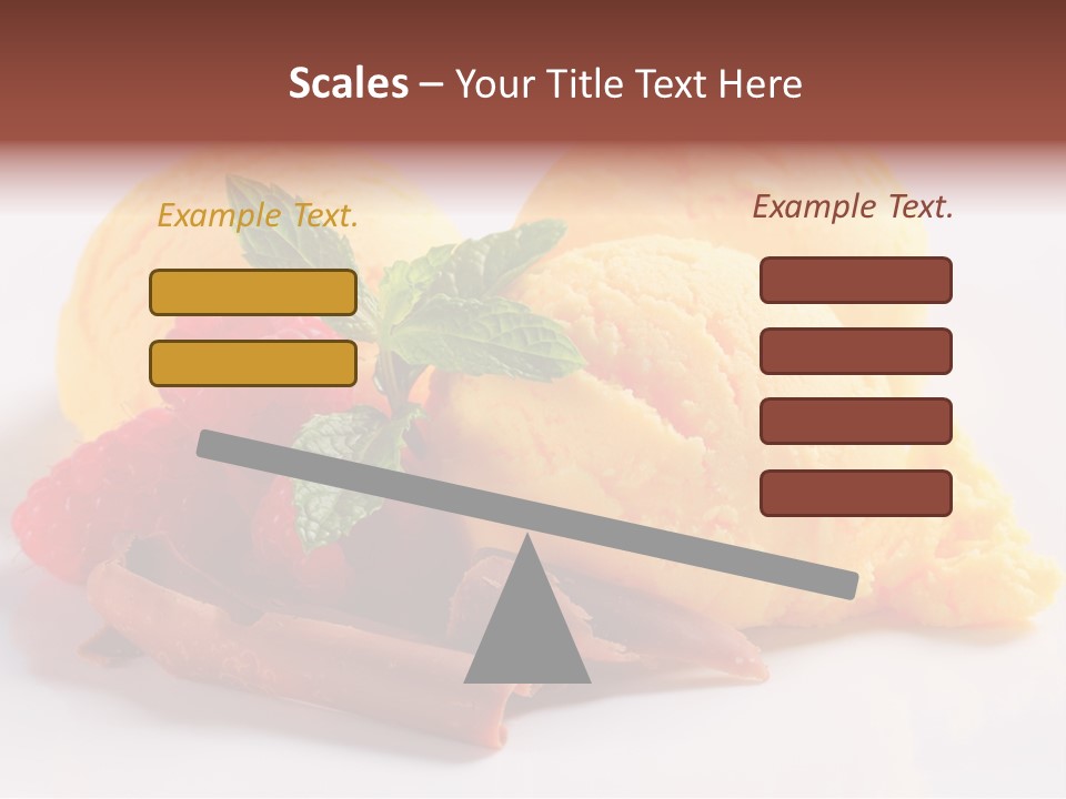 Closeup Food Banana Ice Cream PowerPoint Template