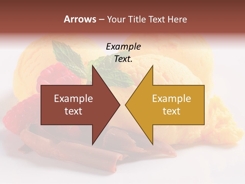 Closeup Food Banana Ice Cream PowerPoint Template