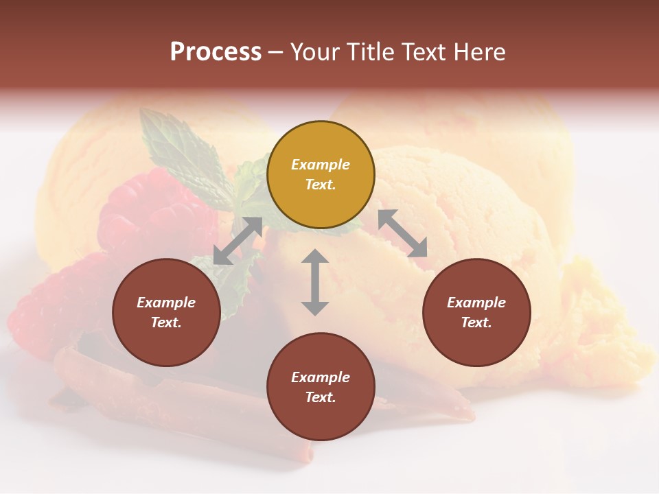 Closeup Food Banana Ice Cream PowerPoint Template
