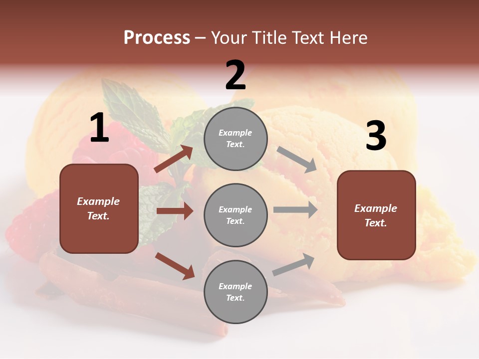 Closeup Food Banana Ice Cream PowerPoint Template